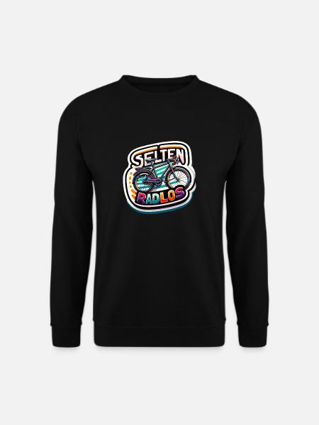 Selten Radlos - Fahrrad Illustration - Unisex Pullover - Schwarz