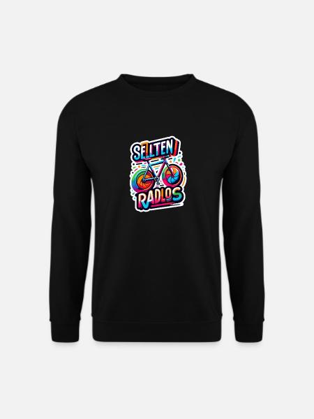 Selten Radlos - Fahrrad Illustration - Unisex Pullover - Schwarz