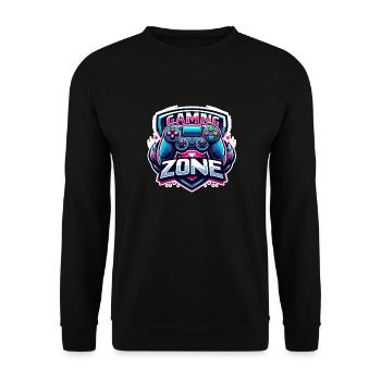 Gaming Zone - Controller Illustration - Unisex Pullover - Schwarz - Vorne - Alina (178cm) & Michal (187cm)