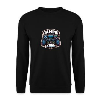 Gaming Zone - Controller Illustration - Unisex Pullover - Schwarz - Vorne - Alina (178cm) & Michal (187cm)