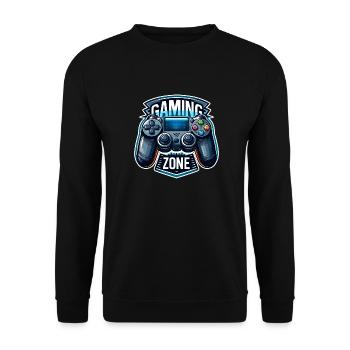 Gaming Zone - Controller Illustration - Unisex Pullover - Schwarz - Vorne - Alina (178cm) & Michal (187cm)