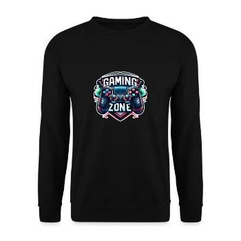 Gaming Zone - Controller Illustration - Unisex Pullover - Schwarz - Vorne - Alina (178cm) & Michal (187cm)