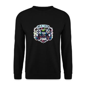 Gaming Zone - Controller Illustration - Unisex Pullover - Schwarz - Vorne - Alina (178cm) & Michal (187cm)