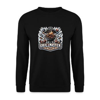 GrillMaster - Grill Illustration - Unisex Sweatshirt - black - Front - Alina (178cm) & Michal (187cm)