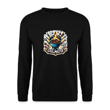 GrillMaster - Grill Illustration - Unisex Sweatshirt - black - Front - Alina (178cm) & Michal (187cm)