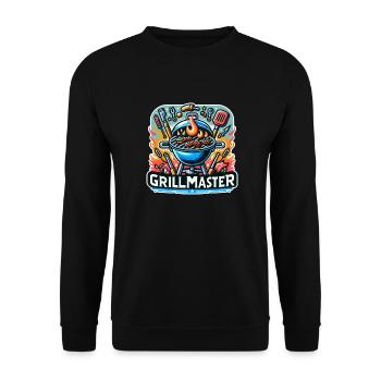 GrillMaster - Grill Illustration - Unisex Sweatshirt - black - Front - Alina (178cm) & Michal (187cm)