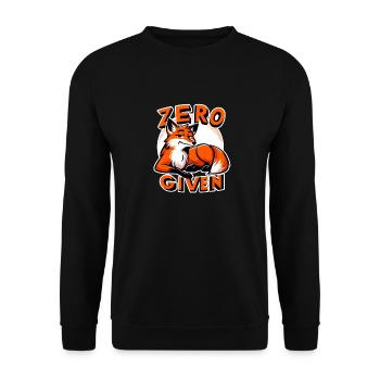 Zéro donné - Illustration de renard - Sweat-shirt Unisexe - noir - Devant - Alina (178cm) & Michal (187cm)