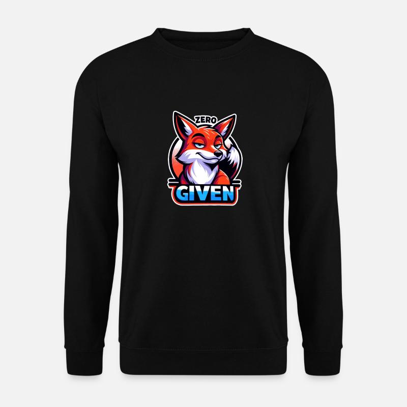Zero Given - Fox Illustration - Unisex Sweatshirt - black
