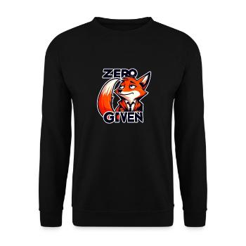 Zéro donné - Illustration de renard - Sweat-shirt Unisexe - noir - Devant - Alina (178cm) & Michal (187cm)