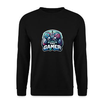 Pro Gamer - Controller Illustration - Unisex Pullover - Schwarz - Vorne - Alina (178cm) & Michal (187cm)