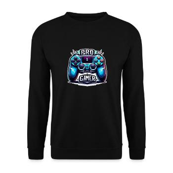 Pro Gamer - Controller Illustration - Unisex Pullover - Schwarz - Vorne - Alina (178cm) & Michal (187cm)