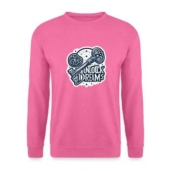Unlock Dreams - Schlüssel Illustration - Unisex Pullover - Pink - Vorne