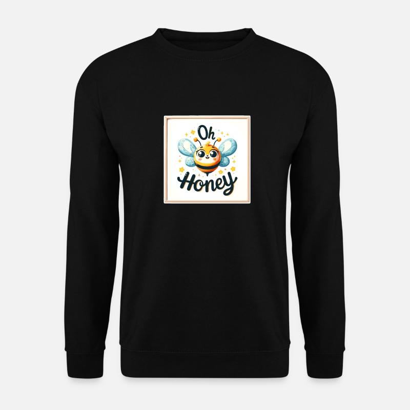 Oh Honey - Bees Illustration - Unisex Sweatshirt - black