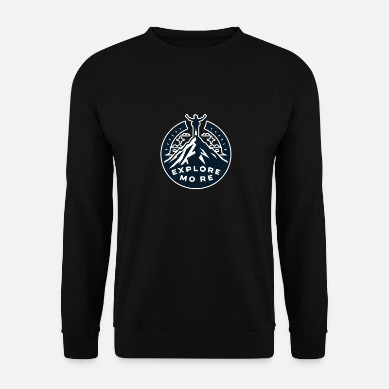 Explore more - Wanderer - Unisex Pullover - Schwarz