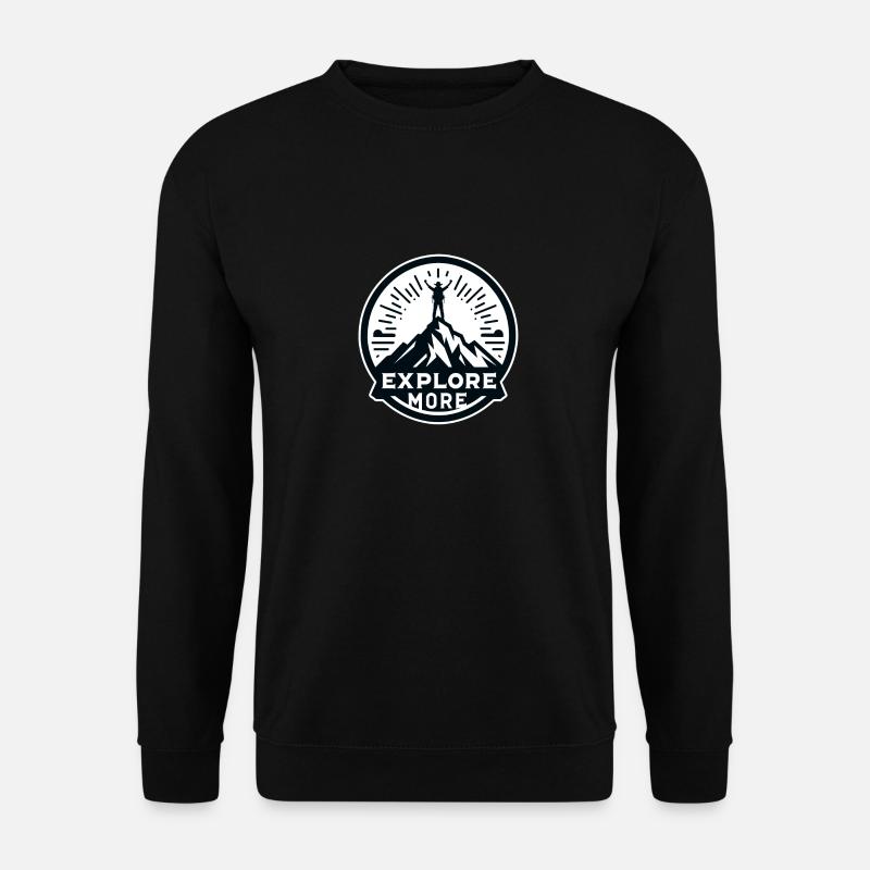 Explore more - Wanderer - Unisex Pullover - Schwarz