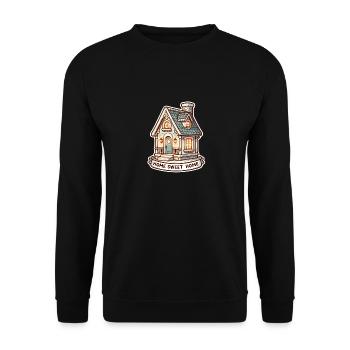 Home Sweet Home - Illustration de maison - Sweat-shirt Unisexe - noir - Devant - Alina (178cm) & Michal (187cm)