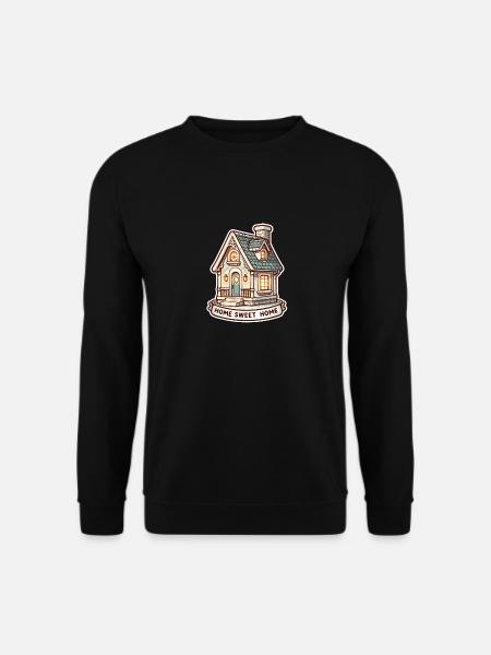 Home Sweet Home - House Illustration - Unisex Sweatshirt - black