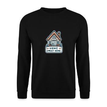 Home Sweet Home - Illustration de maison - Sweat-shirt Unisexe - noir - Devant - Alina (178cm) & Michal (187cm)