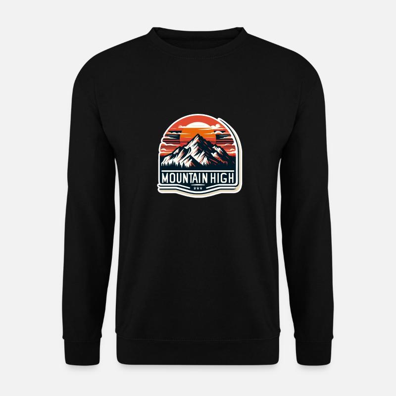 Mountain High - Berg Illustration - Unisex Sweatshirt - black