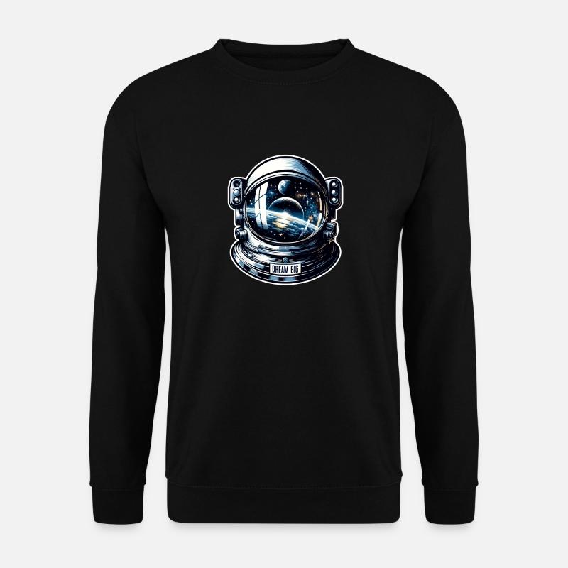 Dream Big - Astronaut Illustration - Unisex Pullover - Schwarz