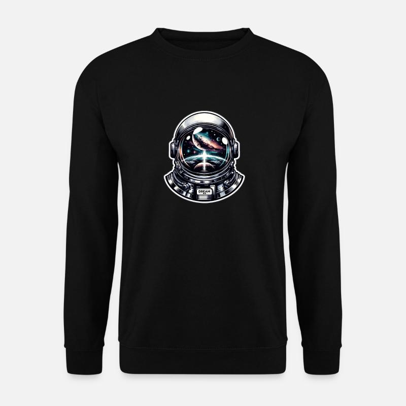 Dream Big - Astronaut Illustration - Unisex Sweatshirt - black