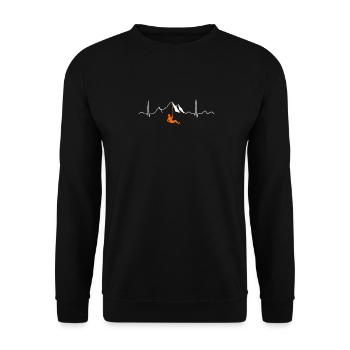 Heartbeat climbing - Unisex Sweatshirt - black - Front - Alina (178cm) & Michal (187cm)