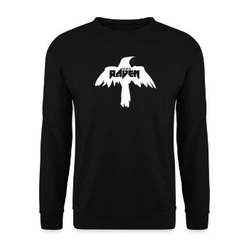 Richtig Raven Logo - Unisex Pullover - Schwarz - Vorne - Alina (178cm) & Michal (187cm)