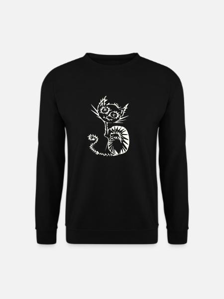 Lucid cat (dark) - Unisex Sweatshirt - black