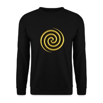 Doppel-Spirale GOLD/matt - Unisex Pullover - Schwarz - Vorne - Alina (178cm) & Michal (187cm)