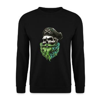 Vieil homme à la barbe et au chapeau - Sweat-shirt Unisexe - noir - Devant - Alina (178cm) & Michal (187cm)