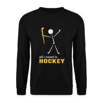 Hockey sur gazon Hockey Joueurs de hockey Saison de hockey - Sweat-shirt Unisexe - noir - Devant - Alina (178cm) & Michal (187cm)