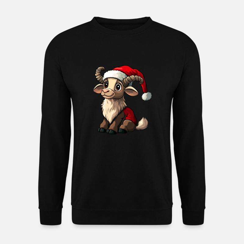 Steinböcke Weihnachten / Weihnachtsmann Steinbock - Unisex Pullover - Schwarz