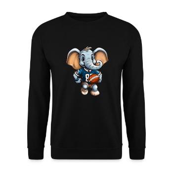 Elephant Rugby / Joueur de rugby Elephant - Sweat-shirt Unisexe - noir - Devant - Alina (178cm) & Michal (187cm)