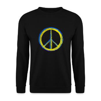 Peace for Ukraine - Unisex Pullover - Schwarz - Vorne - Alina (178cm) & Michal (187cm)