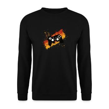 Controller Graffiti Gamer - Unisex Sweatshirt - black - Front - Alina (178cm) & Michal (187cm)