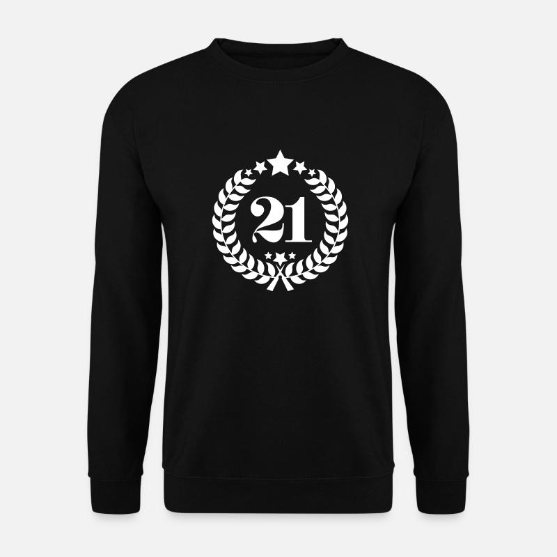 21ter numéro de bague d'anniversaire 21 ans - Sweat-shirt Unisexe - noir