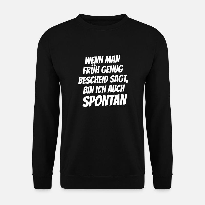Spontan - Unisex Pullover - Schwarz