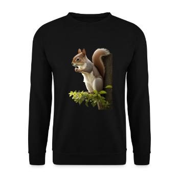 Squirrel - Unisex Sweatshirt - black - Front - Alina (178cm) & Michal (187cm)