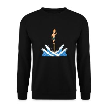 l'épreuve des poteaux - Sweat-shirt Unisexe - noir - Devant - Alina (178cm) & Michal (187cm)