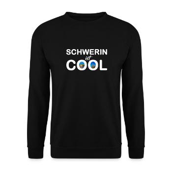 Schwerin ist cool - Unisex Pullover - Schwarz - Vorne - Alina (178cm) & Michal (187cm)