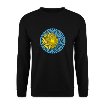 Palau Mandala de coeur Amour Belau - Sweat-shirt Unisexe - noir - Devant - Alina (178cm) & Michal (187cm)