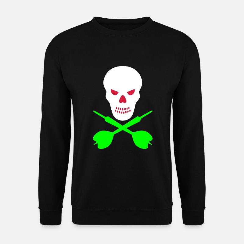 Crâne et fléchettes croisées - Sweat-shirt Unisexe - noir