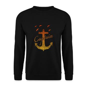Captain Anker - Unisex Pullover - Schwarz - Vorne - Alina (178cm) & Michal (187cm)