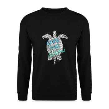 love the ocean, save the ocean - Unisex Pullover - Schwarz - Vorne - Alina (178cm) & Michal (187cm)