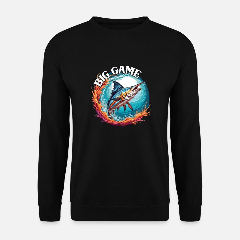 Springender Marlin Hochseefischen Tiefseefischen - Unisex Pullover - Schwarz