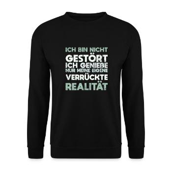 Ich Bin Nicht Gestört Ich Genieße Nur... - Unisex Pullover - Schwarz - Vorne - Alina (178cm) & Michal (187cm)