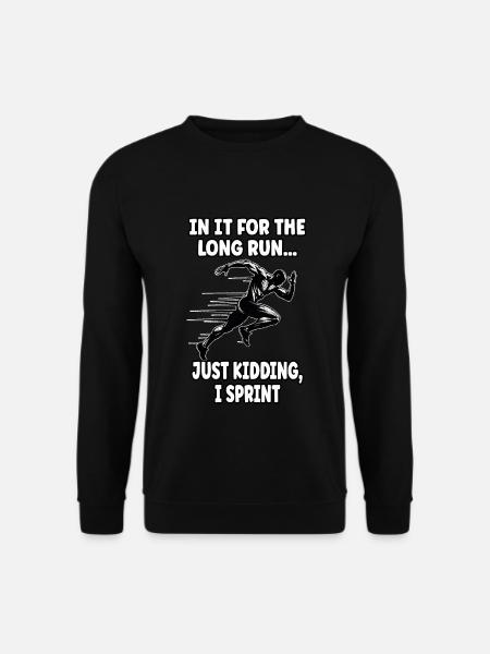 Bahnläufer Sprinter Sprint 100m Sprinter - Unisex Pullover - Schwarz