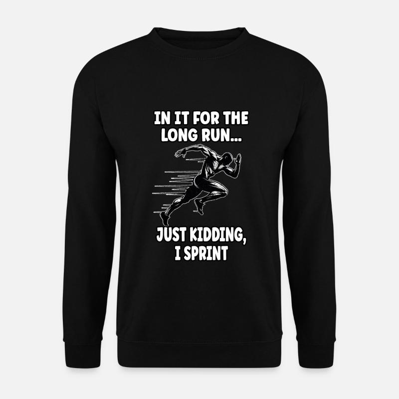 Bahnläufer Sprinter Sprint 100m Sprinter - Unisex Pullover - Schwarz