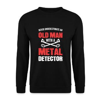 Metalldetektor - Unisex Pullover - Schwarz - Vorne - Alina (178cm) & Michal (187cm)