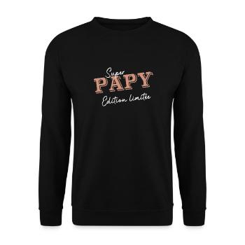 Super papy - Sweat-shirt Unisexe - noir - Devant - Alina (178cm) & Michal (187cm)